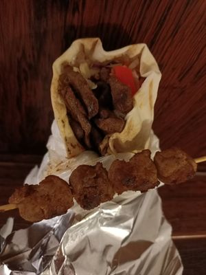 Wrap and skewer! at Kayalz Kitchen- It's Vegan Habibi in Renown Park