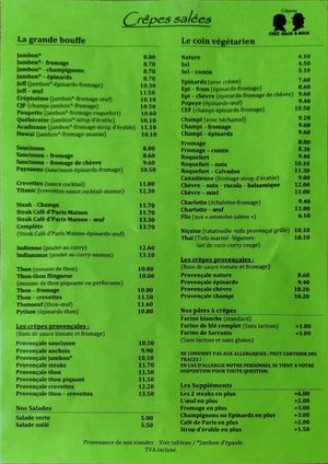 Savory crepes at Crêperie Bach & Buck in Biel