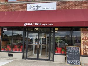 Outside at Guud & Evul in Tonawanda
