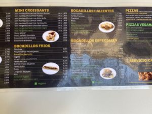 Green items are vegan at CroisSants in Barcelona