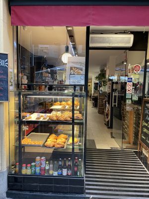 Outside  at CroisSants in Barcelona