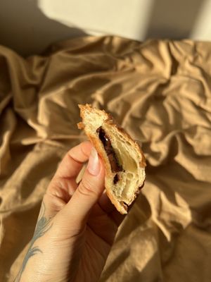 A lot of chocolate inside!   at CroisSants in Barcelona