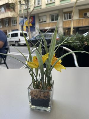 Table outside  at CroisSants in Barcelona