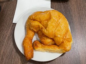 Vegan croissant  at CroisSants in Barcelona