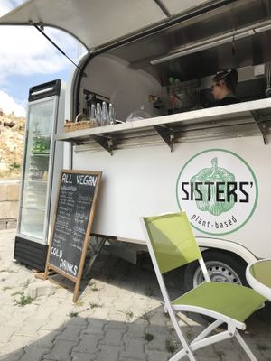 Clean food truck at Sisters' Plant Based in Goreme