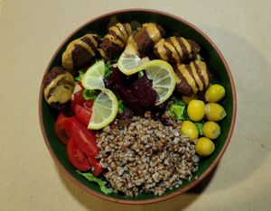 Falafel bowl at Sisters' Plant Based in Goreme