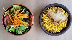 Mac and cheese at Sisters' Plant Based in Goreme