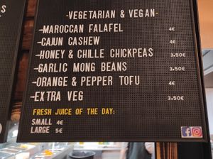 Vegetarian and Vegan options at Young Plant - Food Stand in Cork