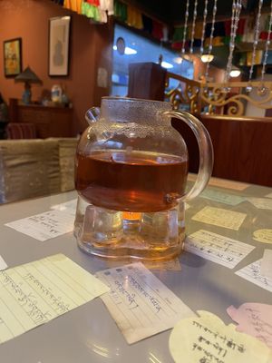 Great candle lit tea! at Nalan Tuo - 娜兰陀素食馆 in Xining