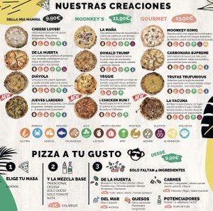 Menu  at The Moonkeys in Zaragoza