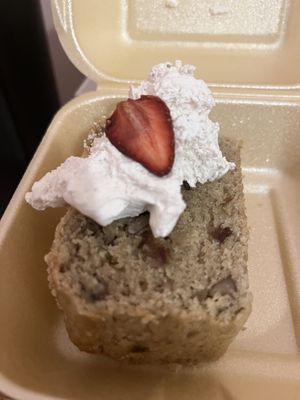Nut bread with coconut cream   at Trigo Verde in Oaxaca