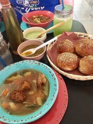 Nice spread! at Trigo Verde in Oaxaca