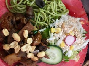 Main dish sampler at Trigo Verde in Oaxaca