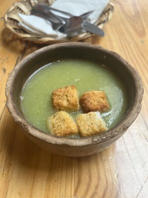 Soup of the day   at Trigo Verde in Oaxaca