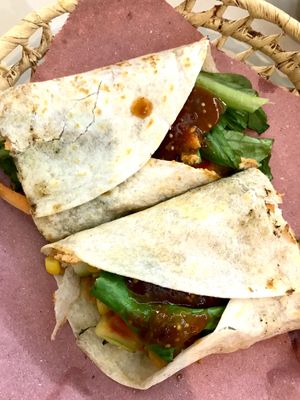 Vegan wraps  at Trigo Verde in Oaxaca