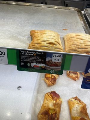 Vegan sausage, beans and cheese bake.  at Greggs in Rainham