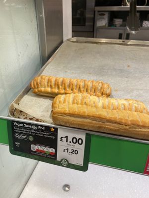 Vegan sausage rolls  at Greggs in Rainham