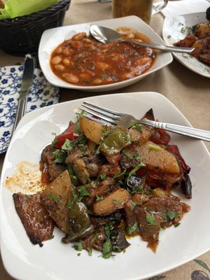 Briam and giant butter beans   at Bellissimo in Corfu
