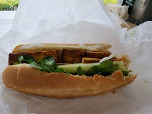 Bahn mi with Tofu...yum!!!! #Veganuary at Banh Mi & Tea in Fort Myers