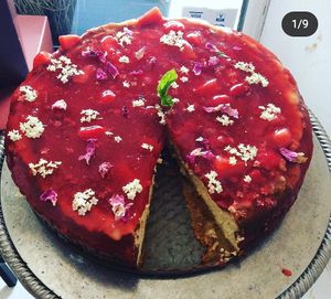 Vegan and GF berry cheese cake at The Cheese Shop in Tralee