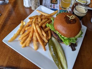 Beyond Death Burger at North Coast Brewing Co in Fort Bragg