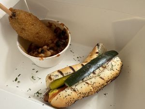 Chicago Dog and Corn Dog w/ Chilii  at Fry Like An Eagle in Chicago