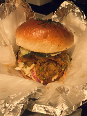 Mushroom “chik” sammiche  at Fry Like An Eagle in Chicago