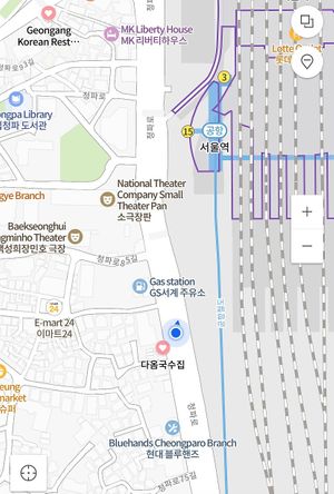 Here you have a better understanding with Kakaomap  at Daom Noodle 다옴국수 in Seoul