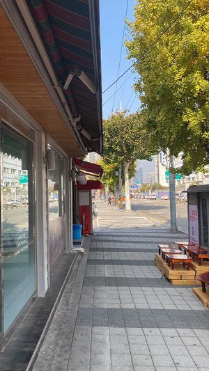 Where the red roof is!   at Daom Noodle 다옴국수 in Seoul