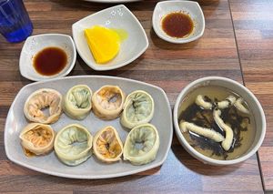 Vegetarian dumplings at Daom Noodle 다옴국수 in Seoul