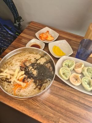 Korean traditional noodles & dumplings  at Daom Noodle 다옴국수 in Seoul