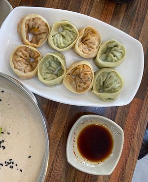 Vegan dumplings  at Daom Noodle 다옴국수 in Seoul