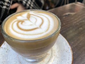 Vegan flat white   at BYOKO in Malaga