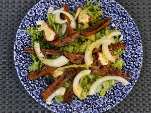 Vegan chicken salad  at Haweli of Ealing in West London