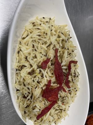 Vegan zeera rice   at Haweli of Ealing in West London