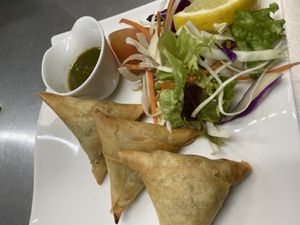 Vegan samosa   at Haweli of Ealing in West London