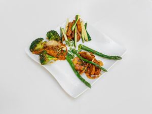 Vegan asparagus   at Haweli of Ealing in West London