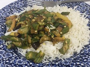 Vegan okra   at Haweli of Ealing in West London