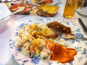 Korma/massala/pilau rice/pindi channa at Haweli of Ealing in West London