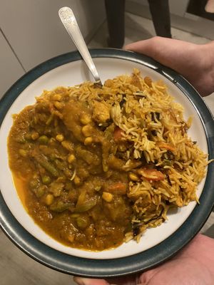 Vegan Chyck’n Biriyani  at Haweli of Ealing in West London