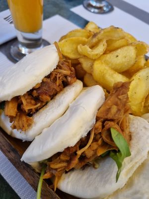 Jack bao buns at Cafe Central in Ayia Napa