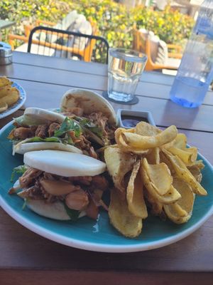 Jack bao buns. Delicious jackfruit at Cafe Central in Ayia Napa