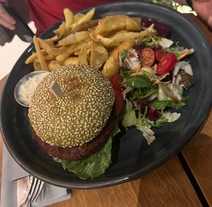 Burger  at Cafe Central in Ayia Napa
