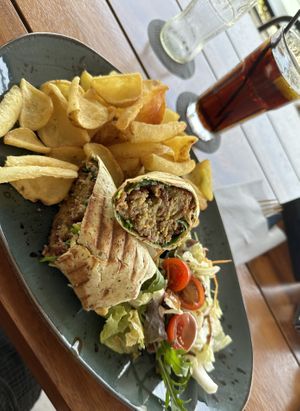 Falafel wrap  at Cafe Central in Ayia Napa
