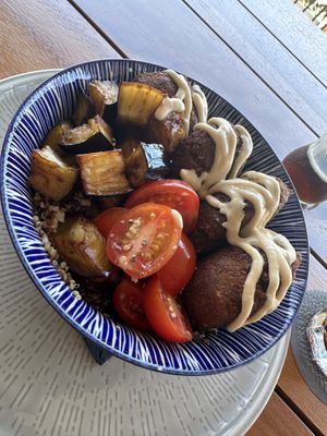 Falafel bowl  at Cafe Central in Ayia Napa