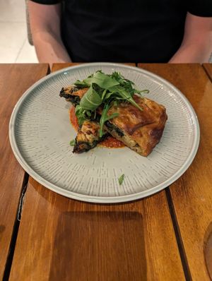 Spinach pie at Cafe Central in Ayia Napa