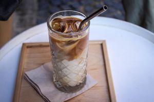 cold drip with oat milk at Balance coffee & wine in Znojmo