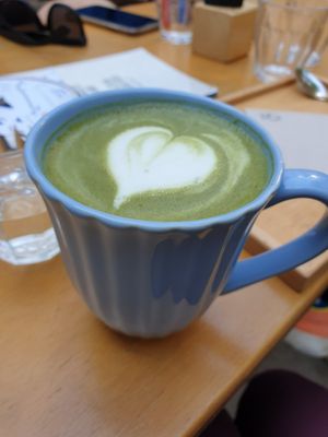 Matcha latte at Balance coffee & wine in Znojmo