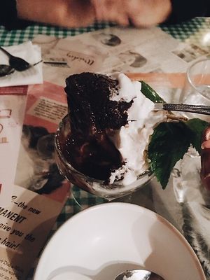 Chocolate lava cake at Veggie4Love in Hong Kong Island