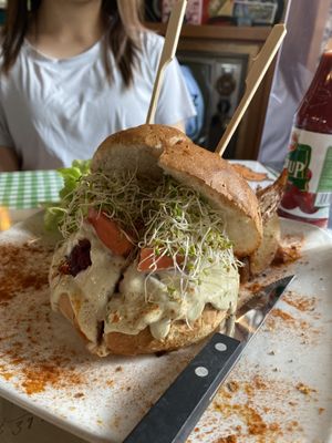 I am fabulous burger at Veggie4Love in Hong Kong Island